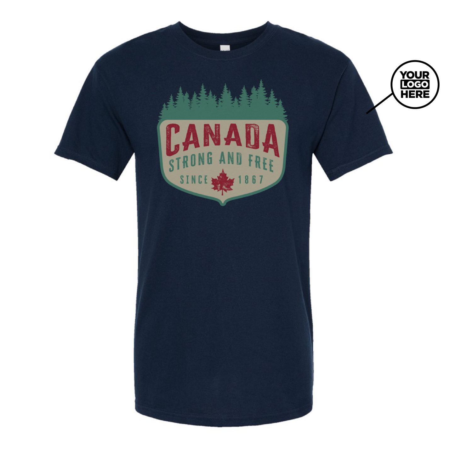 Unisex Soft Touch T-Shirt - Canada Forest