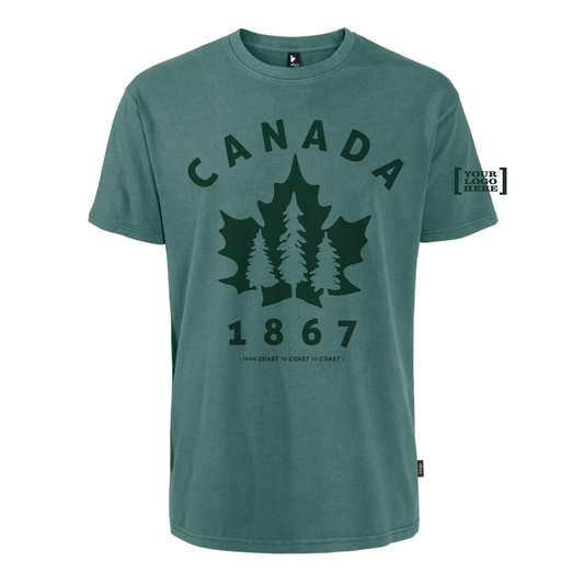Made in Canada Unisex Crewneck T-Shirt - Maple Leaf Forest